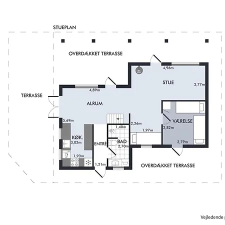 Cosy On A Large Hilly Natural Plot With Covered Terrace And Loft Close To Helgenaes Unique Landscape, Viewpoints And The *